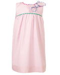 Introducing the Annie Bow Dress from The Yellow Lamb, a must-have for toddler girls. This light pink dress features a beautiful bow on one shoulder with colorful ric rac detail. Dress up your little one in style and complete the look for sisters with the matching pantaloon set for infant girls.