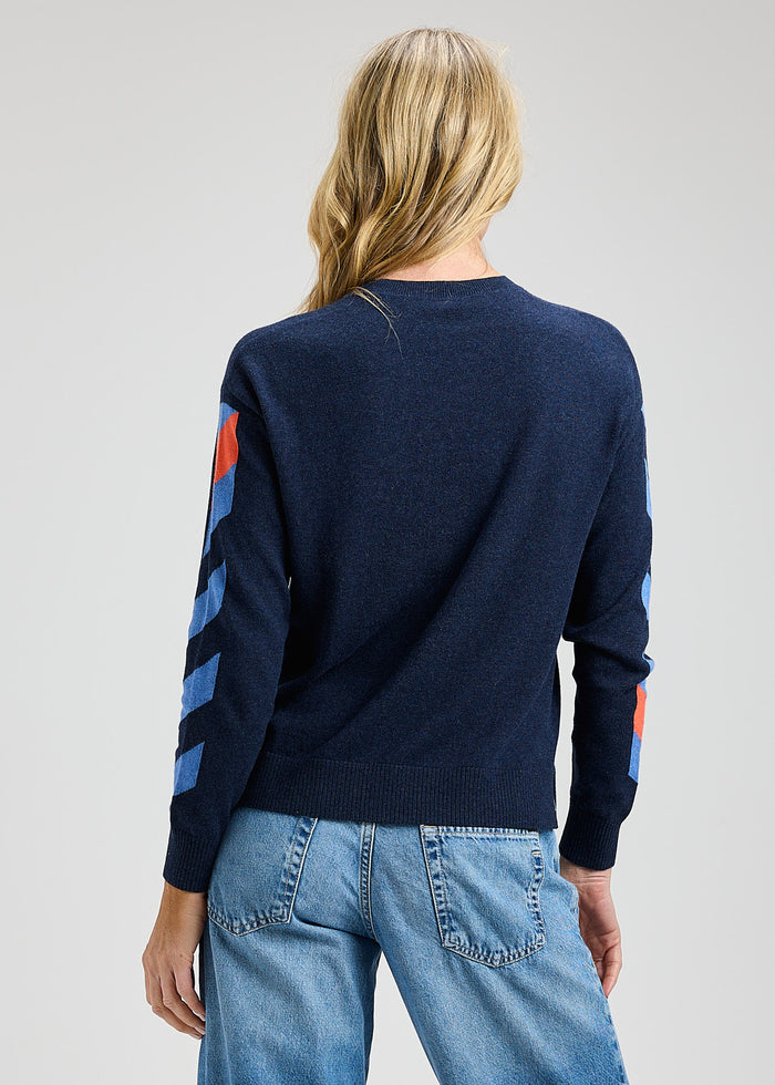Arm Band Sweater in Dark Denim