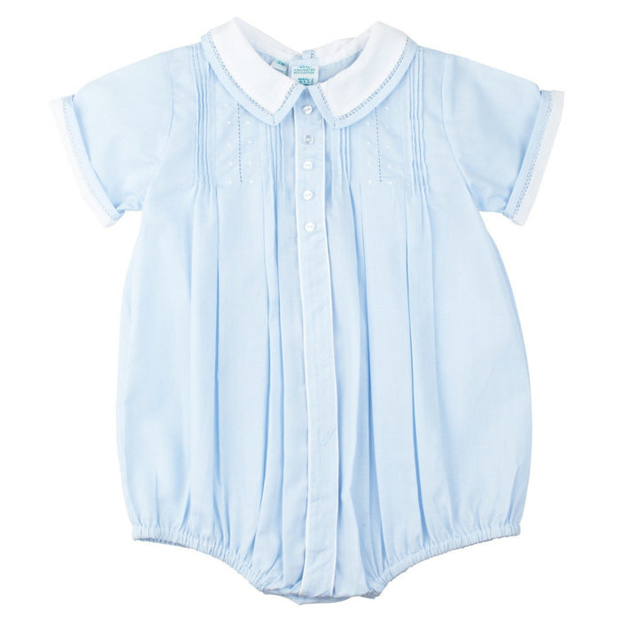 Introduce your little one to a world of charm with the Blue Button Front Dot Creeper by Feltman Brothers. This classic, timeless design is perfect for infant boys, ensuring they look utterly adorable while enjoying comfort and ease. Dress your baby in a style that celebrates tradition and elegance!