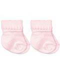 If you are looking for a baby sock that will stay on those wiggly baby feet, look no further. These bubble booties are world famous for staying right where you put them. The cute bubble stitch keeps socks on and in place for all day wear.