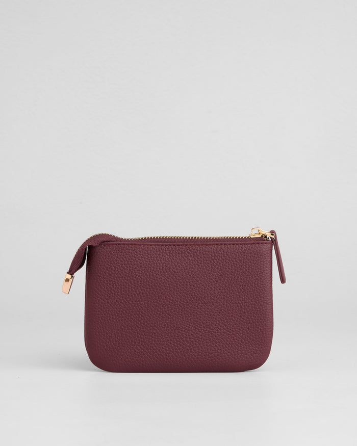 Chelsea Coin Purse Dark Maroon-Pom Pom London