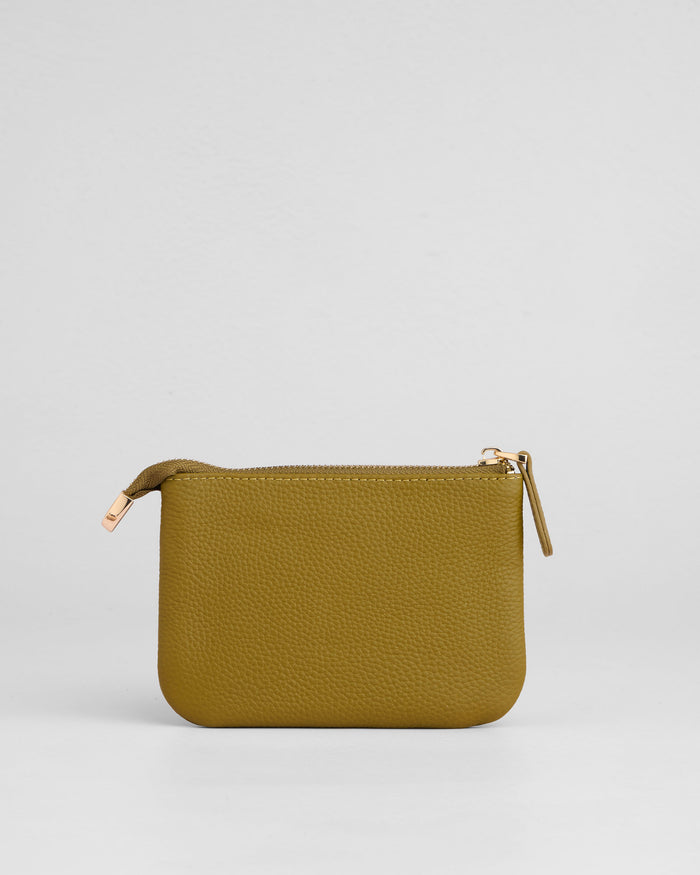 Chelsea Coin Purse Olive Green-Pom Pom London