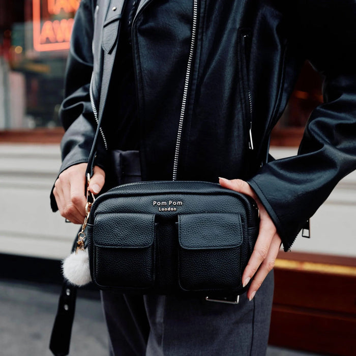 Chiswick Cargo Bag Black-Pom Pom London