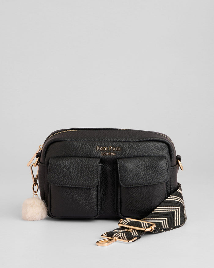 Chiswick Cargo Bag Black-Pom Pom London
