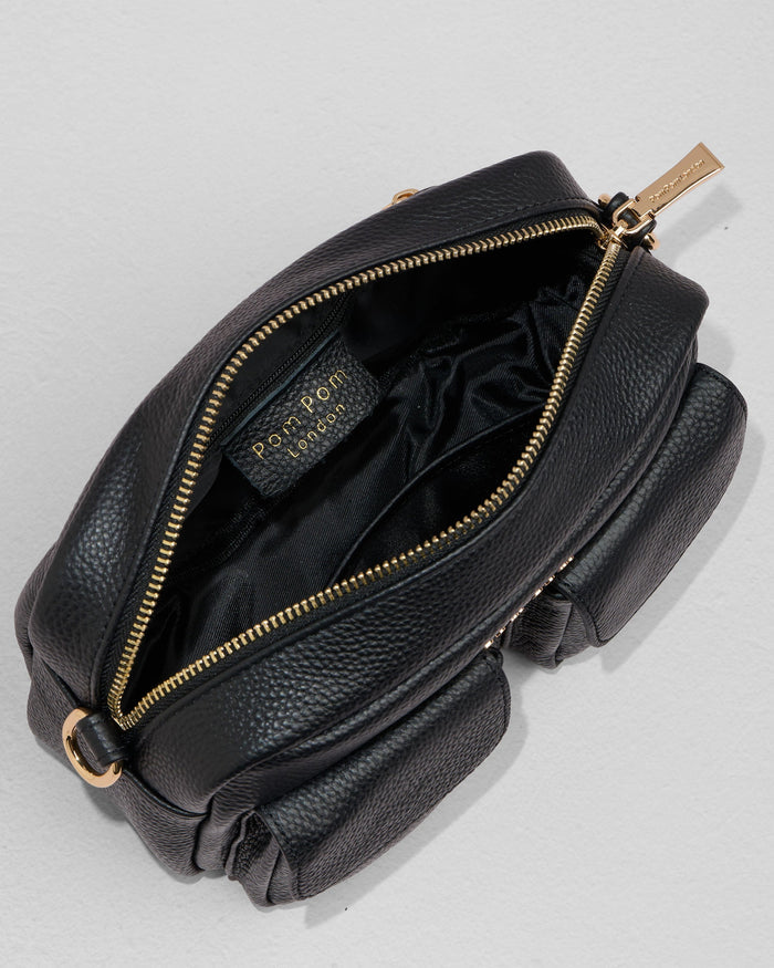 Chiswick Cargo Bag Black-Pom Pom London