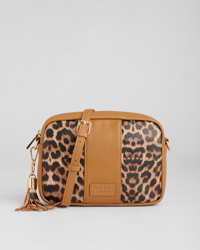 Pom Pom London City Bag Leopard Print Maple-Pom Pom London