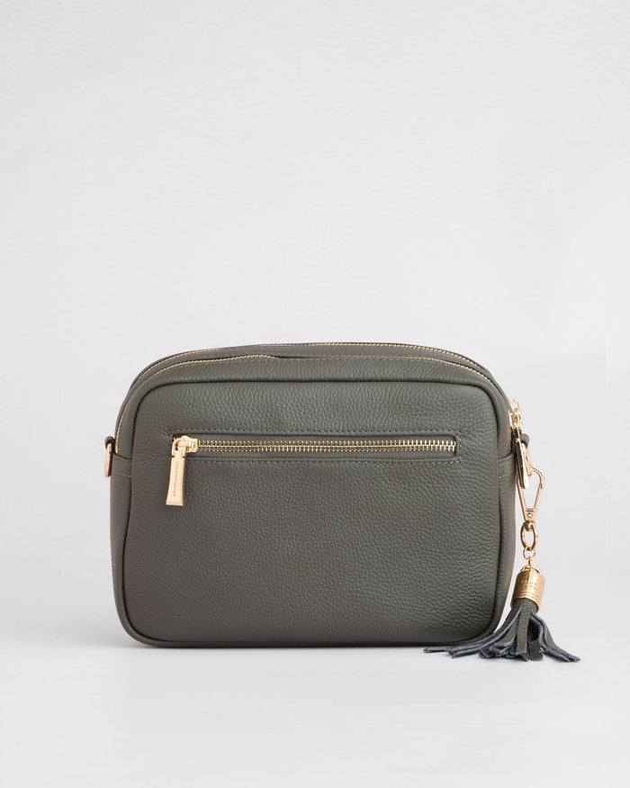 City Duo Crossbody Bag Volcano Grey-Pom Pom London