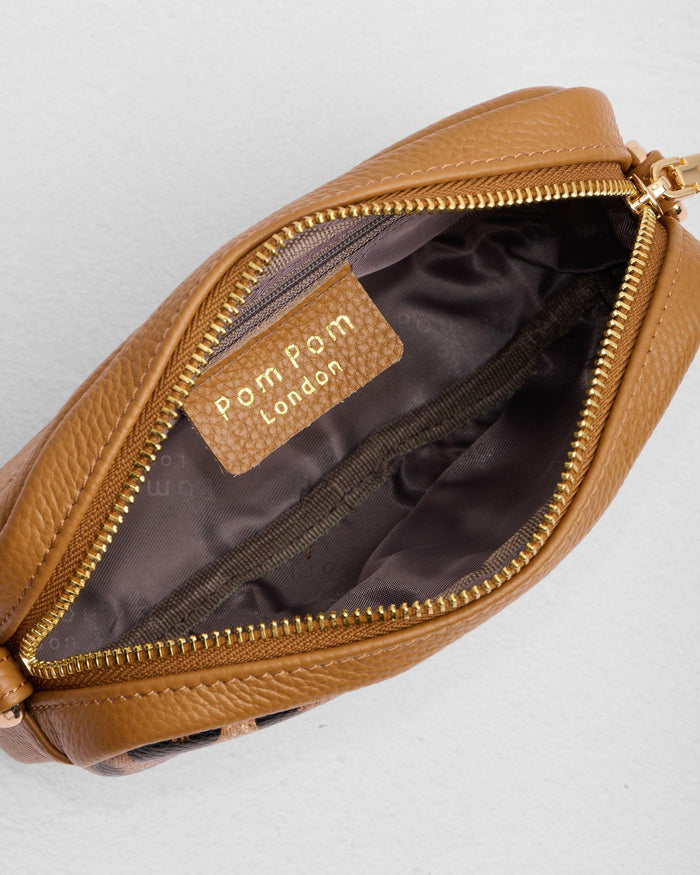 Pom Pom London City MINI Bag Leopard Print Maple-Pom Pom London