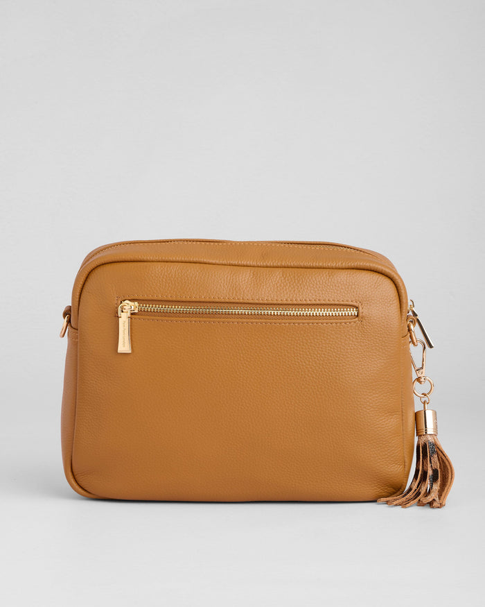 Pom Pom London City Plus Bag Leopard Print Maple-Pom Pom London