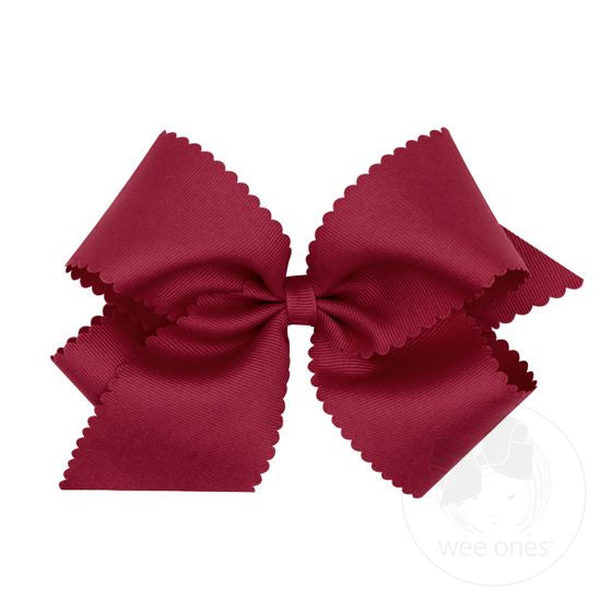 Cranberry Scalloped Bow