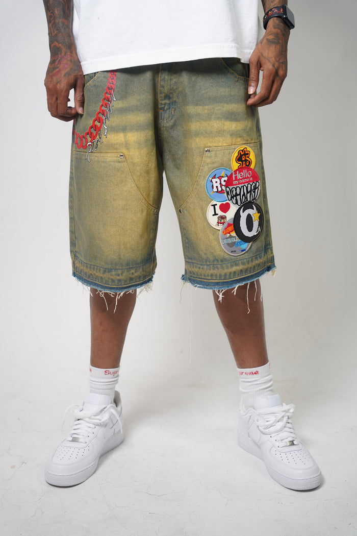 Denim Patchwork Jorts