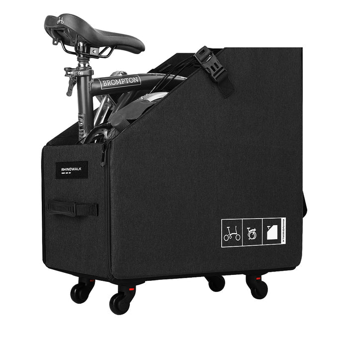 Folding Bike Storage Box Portable Travel Carry Bag with Wheels