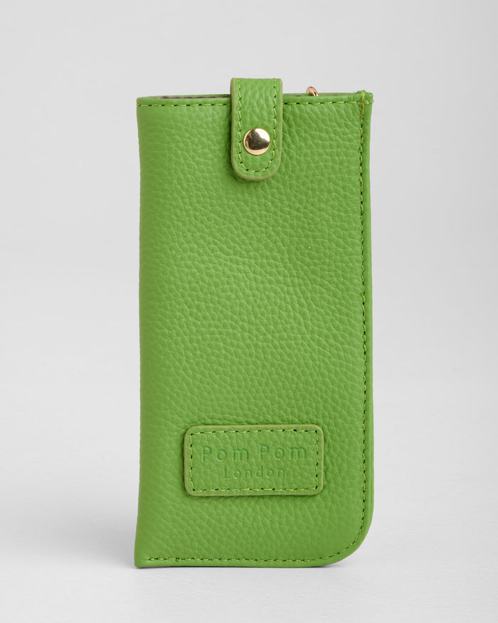 Grosvenor Glasses Case Frog Green | Pom Pom London