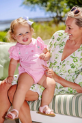 The Holly Bea Bubble in Pier Party Pink with Bunny & Bow Embroidery is a springtime treasure that brings sweet charm to your little lady's Easter celebrations and beyond. This adorable bubble features our delightful bunny and bow embroidery and soft fabric that keeps her comfortable and picture-perfect all day long. A seasonal must-have that's ideal for egg hunts, family photos and creating the sweetest springtime memories!
