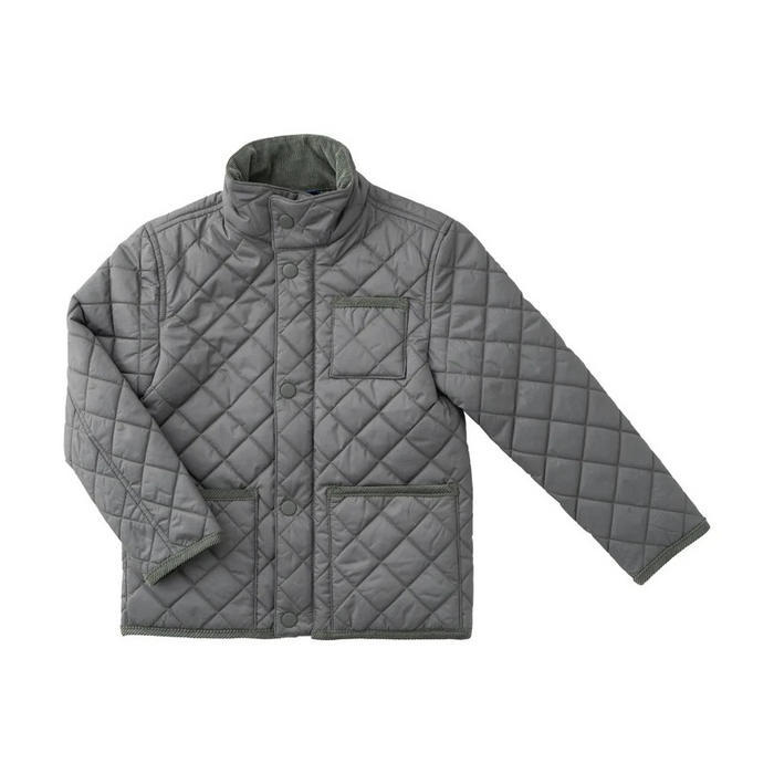 For the kid who loves wide-open spaces and muddy adventures, the&nbsp;Kids Quilted Barn Jacket in Fly Fishing Green&nbsp;is a countryside classic reimagined for modern explorers. Designed with a tailored fit, diamond-quilted finish, and rugged detailing, this jacket brings cozy warmth and timeless style from pumpkin patch to pasture.