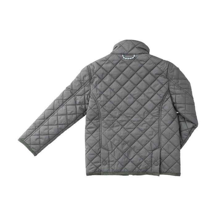 For the kid who loves wide-open spaces and muddy adventures, the&nbsp;Kids Quilted Barn Jacket in Fly Fishing Green&nbsp;is a countryside classic reimagined for modern explorers. Designed with a tailored fit, diamond-quilted finish, and rugged detailing, this jacket brings cozy warmth and timeless style from pumpkin patch to pasture.