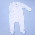 Celebrate the special bond between siblings with Magnolia Baby’s Little Brother Print Zip Footie! Crafted from luxurious Pima Cotton, this footie offers unparalleled softness and comfort for your little one. The design features an all-over "little brother" print in a gentle light blue, highlighting his special role.