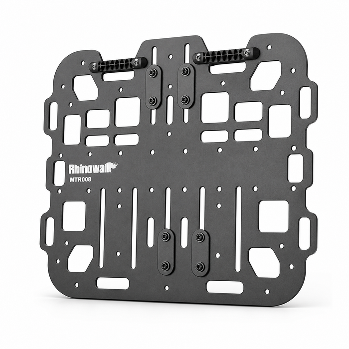 Rhinowalk MTR008 black aluminum motorcycle side rack expansion plate