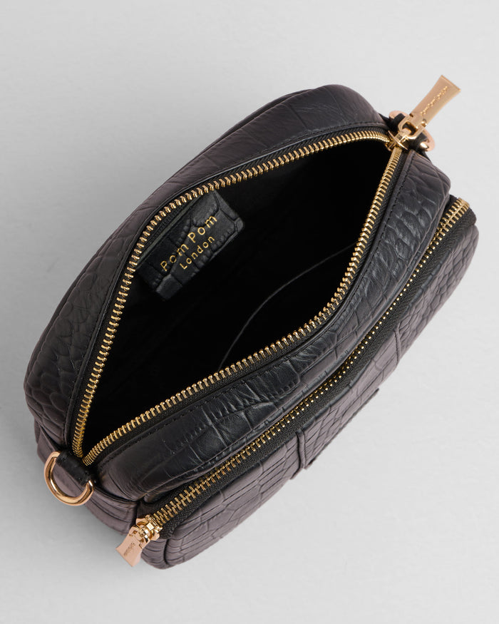 Original Bag Croc Black & Accessories-Pom Pom London