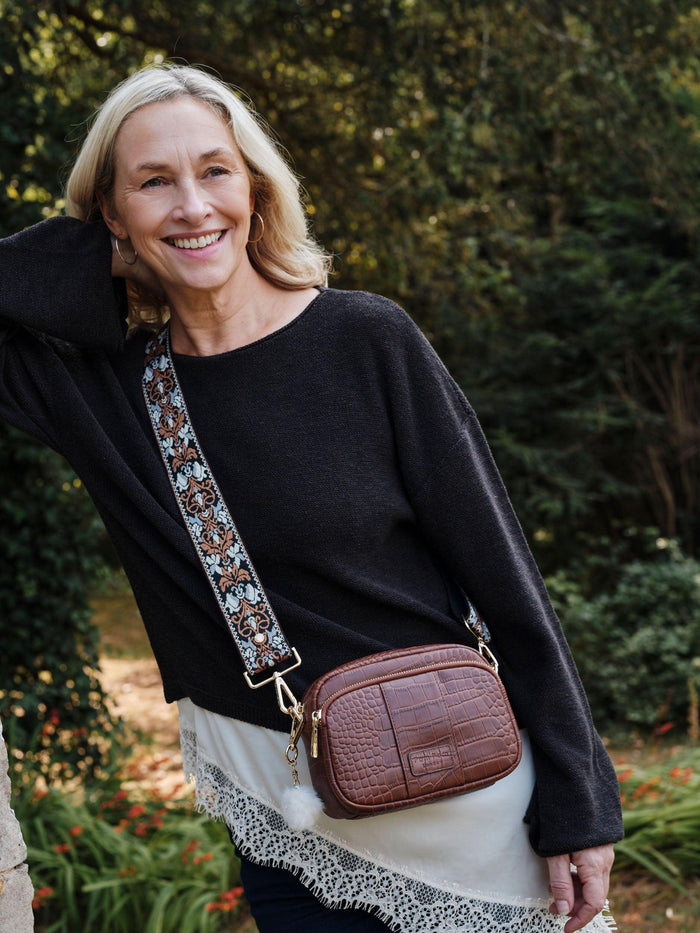 Original Bag Croc Chestnut & Accessories-Pom Pom London