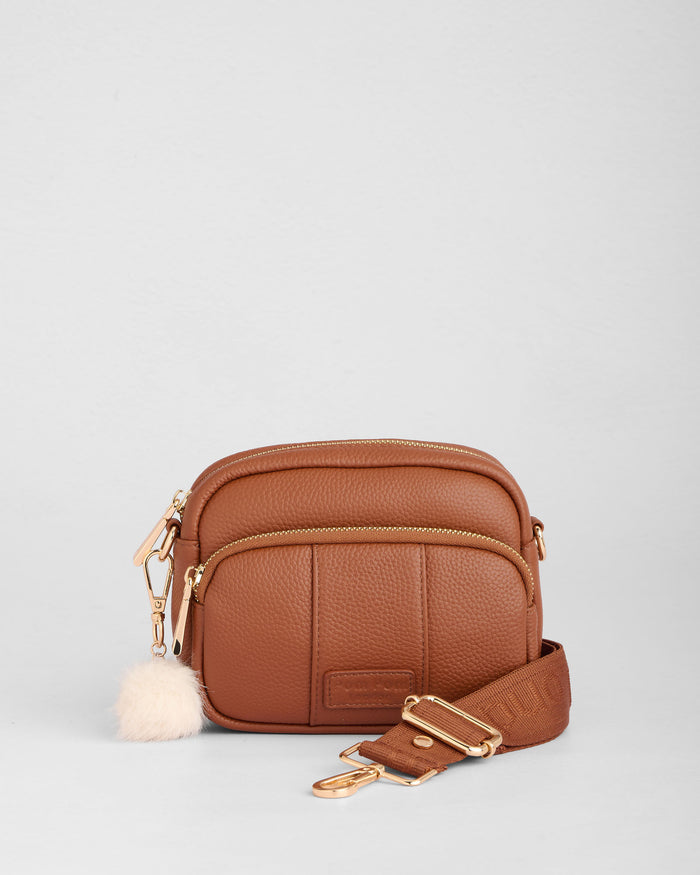 Original MINI Bag Chestnut & Accessories-Pom Pom London