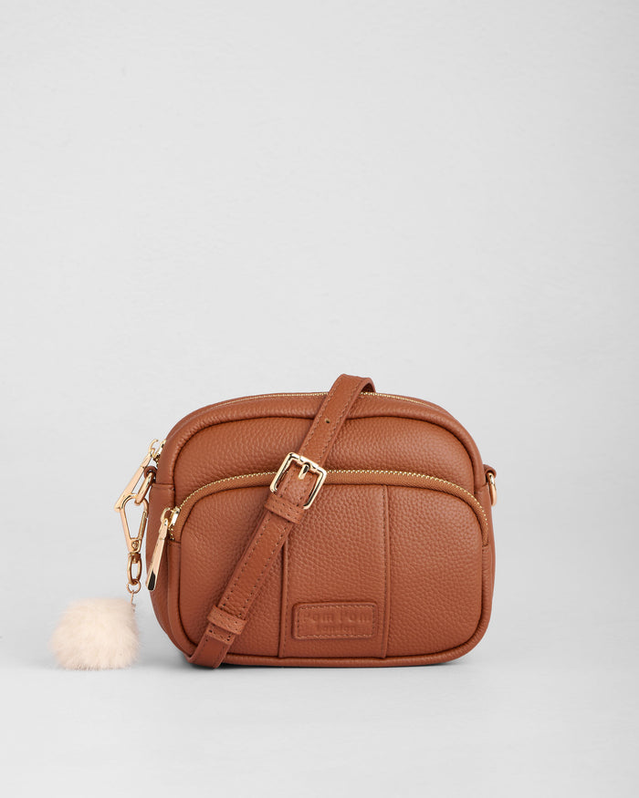 Original MINI Bag Chestnut & Accessories-Pom Pom London