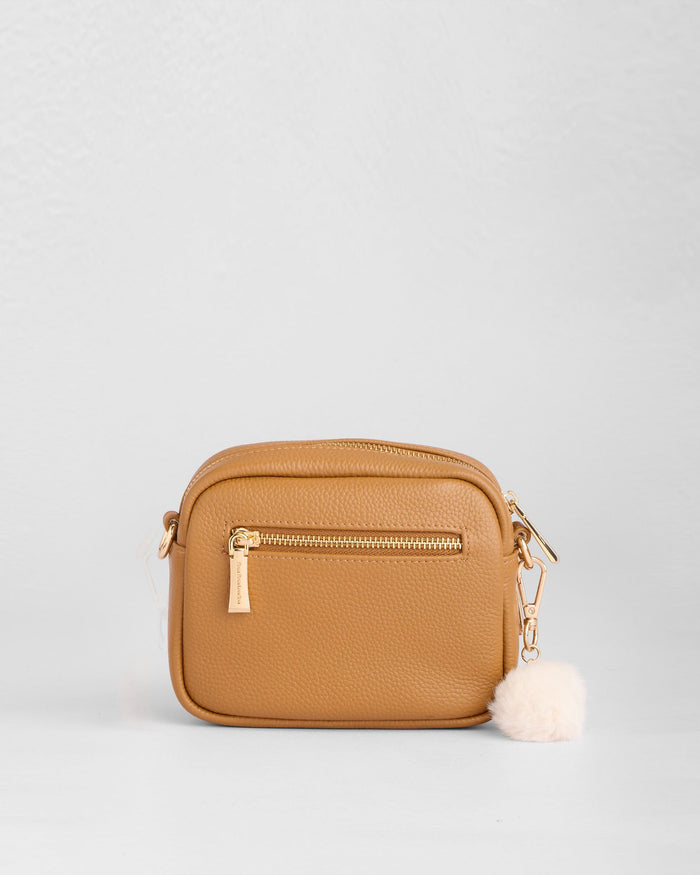 Original MINI Bag Leopard Print Maple & Accessories-Pom Pom London