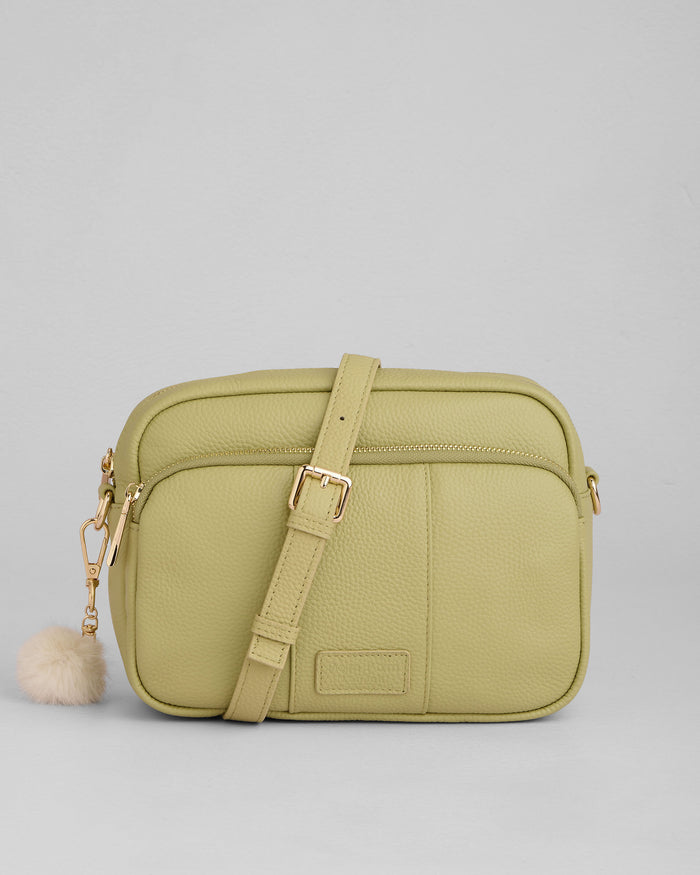 Pale Fern Original Plus Bag with adjustable strap | Pom Pom London