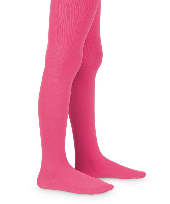 These girls classic pima cotton solid color tights are the perfect weight for year round wear. Knit with high quality pima cotton for extra durability. Three way stretch provides extra stretchability so the tights move and stretch for extra comfort.