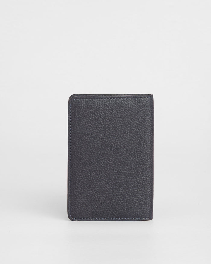 Pom Pom London Passport Holder Navy-Pom Pom London