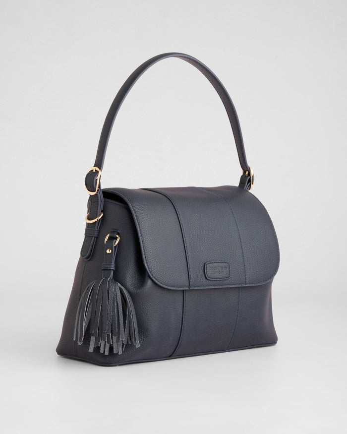 Pom Pom London Strand Bag Navy-Pom Pom London