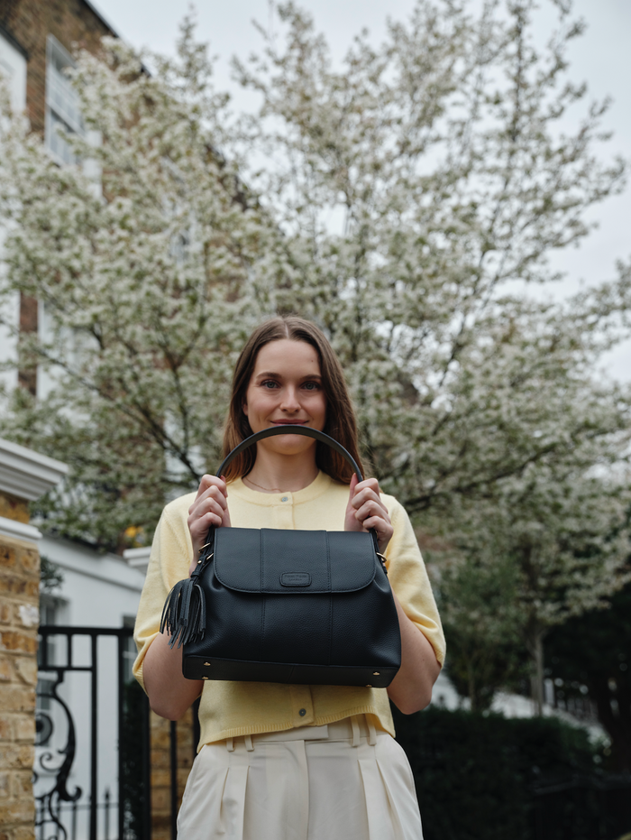 Pom Pom London Strand Bag Navy-Pom Pom London