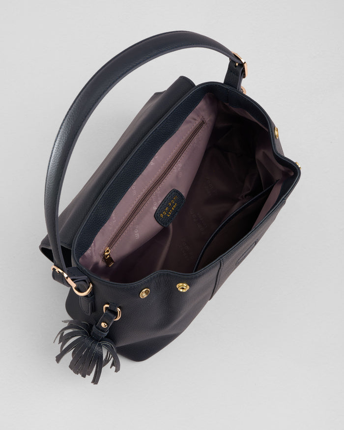 Pom Pom London Strand Bag Navy-Pom Pom London