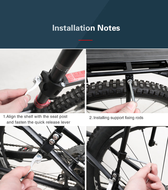 Quick Release Rear Rack Cargo Carrier product view 2