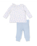 Snuggle in style with Angel Dear’s Rose Briar Ruffle Top & Pant set, made from ultra-soft viscose from bamboo. The top's ruffle collar adds sweet sophistication while the matching pants ensure complete comfort for all-day wear!