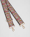 Strap Black & Pink Floral-Pom Pom London