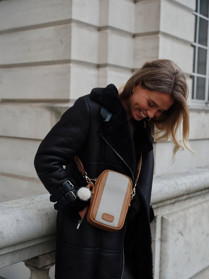 Strap Leather Tab - Maple-Pom Pom London