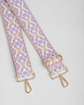 Lilac Tapestry bag strap | Pom Pom London