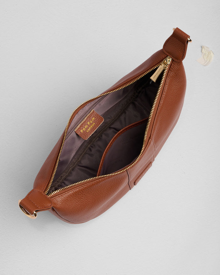 Chestnut Sutton Sling Bag additional view 8 | Pom Pom London