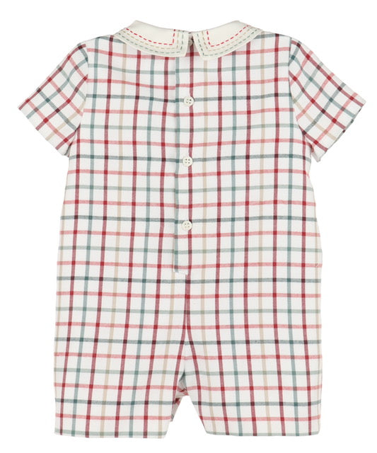 Dress your little one in timeless charm with the Tattersall Plaid Romper from Luli &amp; Me. Featuring a classic collar and cozy fall plaid, this set combines classic style with comfort, making it ideal for any autumn occasion. Perfectly designed for infant boys, it ensures he looks adorable while staying comfortable throughout the day.