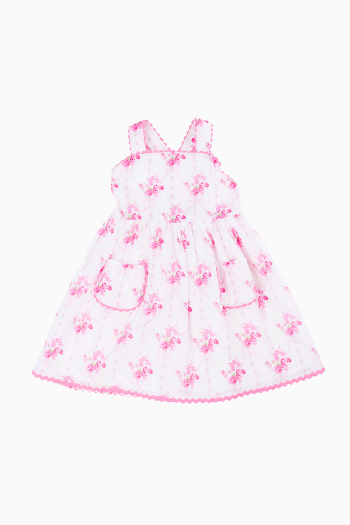 Introducing the Toddler Girls Hallie Baby Dress from J. Marie—a charming pink and white floral sundress. This whimsical style features a vibrant pink floral print that captures the essence of carefree summer days. Perfect for everything from playdates to family gatherings, the Hallie dress pairs effortlessly with sandals and sun hats for an on-trend look that keeps up with active toddlers. Soft, breathable fabric ensures all-day wear, making it an instant favorite for warm-weather wardrobes.