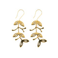 Vera Abstract Leaves Threader Earrings