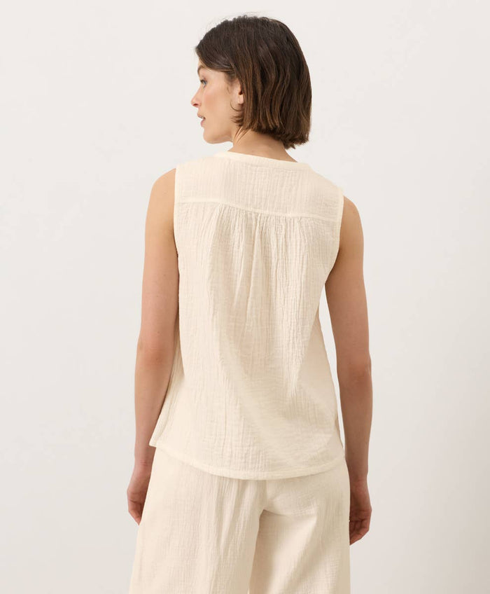 Women's Coastal Double Gauze Henley Tank